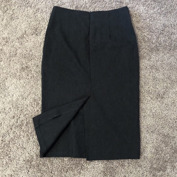 Dark Grey Pencil Skirt - Picture 2 of 5